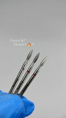 Алмазна фреза полум'я червоне Danny 2,1 мм 2717 фото