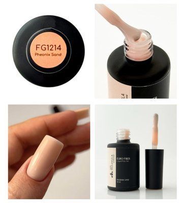 Жидкий полигель Molekula Euro Fiber Gel FG1214 Песок Феникса, 12 мл 3362 фото