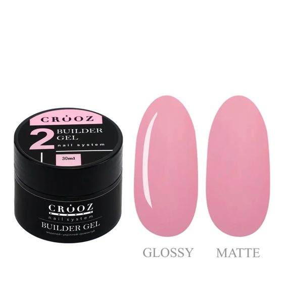 Білдер гель Crooz One Phase Builder Gel #2 Warm Pink, 30 мл 2868 фото