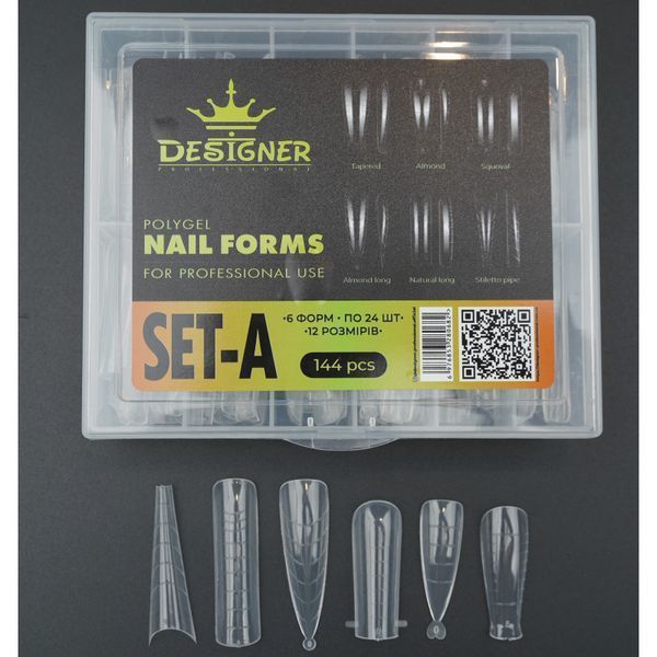 Мікс верхніх форм Designer Professional Set A, 144 шт 2820 фото