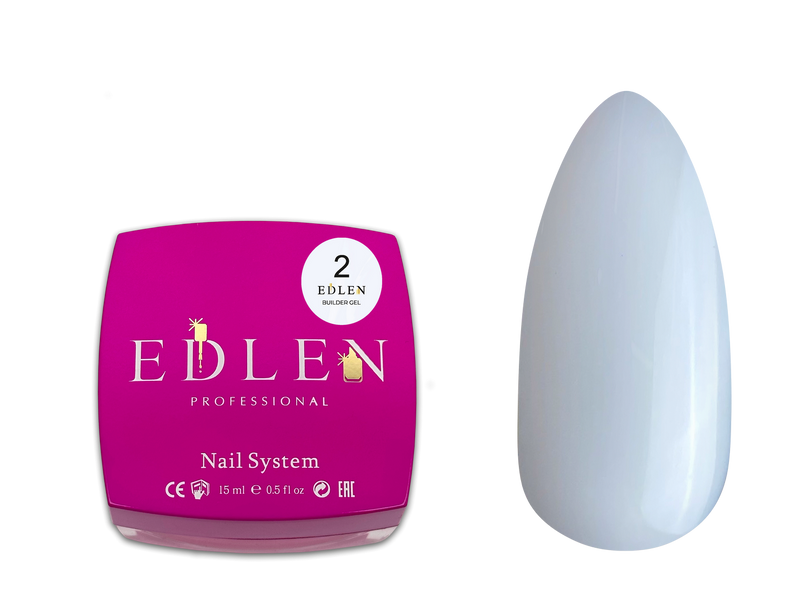Гель для нарощування Edlen Builder Gel #2 Молочний, 15 мл 4956 фото