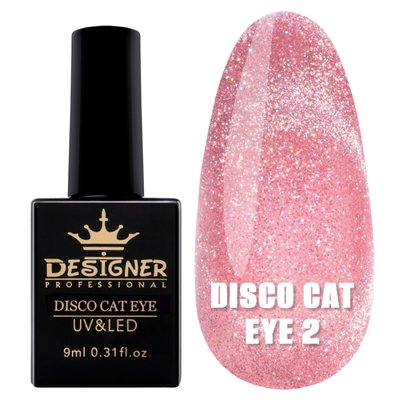 Світловідбивний гель лак Designer Professional Disco Cat Eye #2, 9 мл 1533 фото