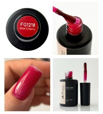 Жидкий полигель Molekula Euro Fiber Gel FG1218 Дикая вишня, 12 мл 3366 фото