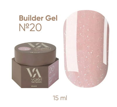 Білдер гель Valeri Builder Gel #20, 15 мл 5594 фото