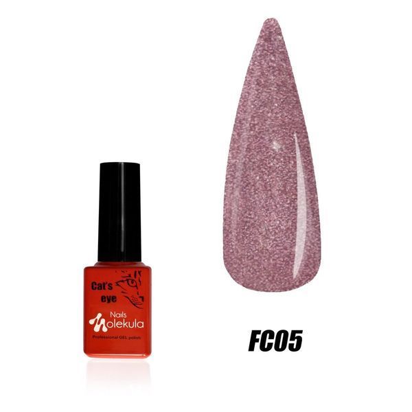 Світловідбиваюче кошаче око Nails Molekula Flash Cat Eye FC 05, 6 мл 2972 фото
