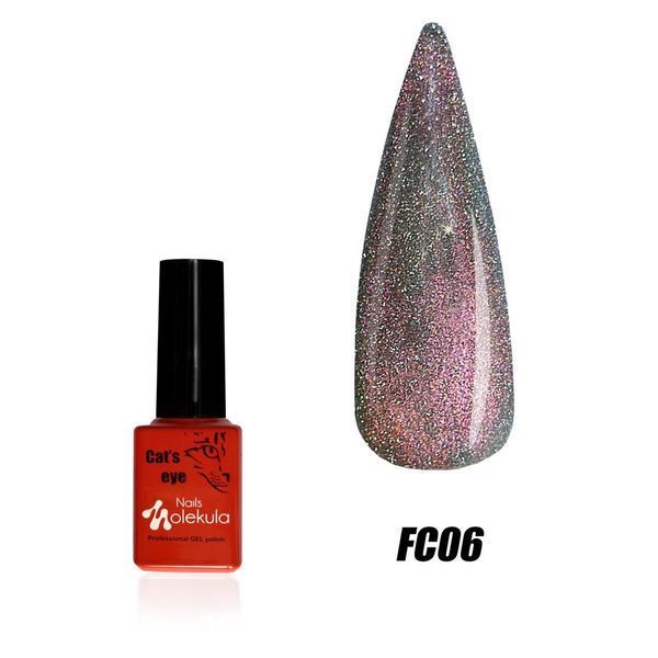 Светоотражающий кошачий глаз Nails Molekula Flash Cat Eye FC 06, 6 мл 2973 фото