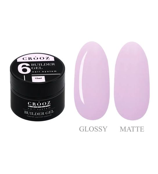 Білдер гель Crooz One Phase Builder Gel #6 Lilac Blush, 15 мл 2874 фото