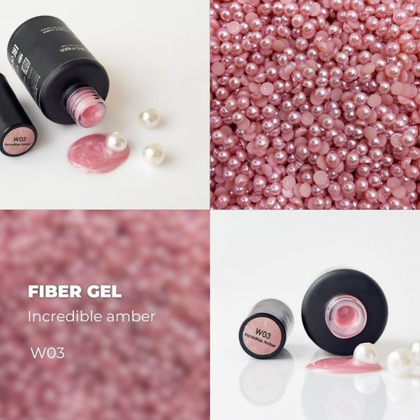 Жидкий полигель Molekula Euro Fiber Gel W03 Невероятный янтарь, 12 мл 3369 фото