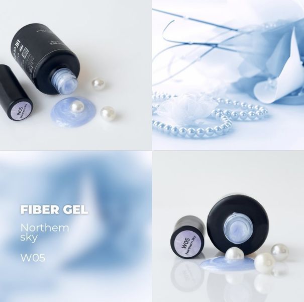 Жидкий полигель Molekula Euro Fiber Gel W05 Северное небо, 12 мл 3371 фото