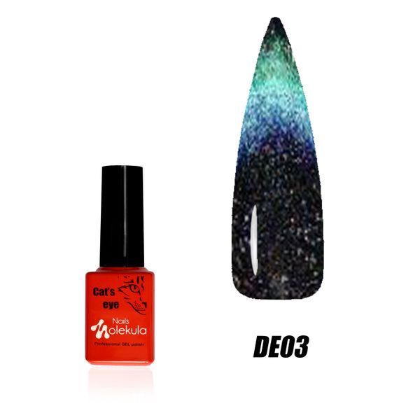 Світловідбиваюче кошаче око Nails Molekula Dragon Flash Cat Eye 03, 6 мл 2004 фото