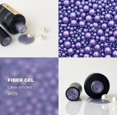 Жидкий полигель Molekula Euro Fiber Gel W09 Лавовый дим, 12 мл 3375 фото