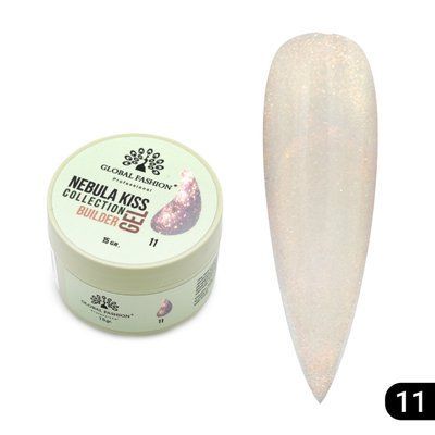 Гель Global Fashion Nebula Kiss Builder Gel #11, 15 мл 5906 фото