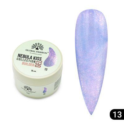 Гель Global Fashion Nebula Kiss Builder Gel #13, 15 мл 5907 фото