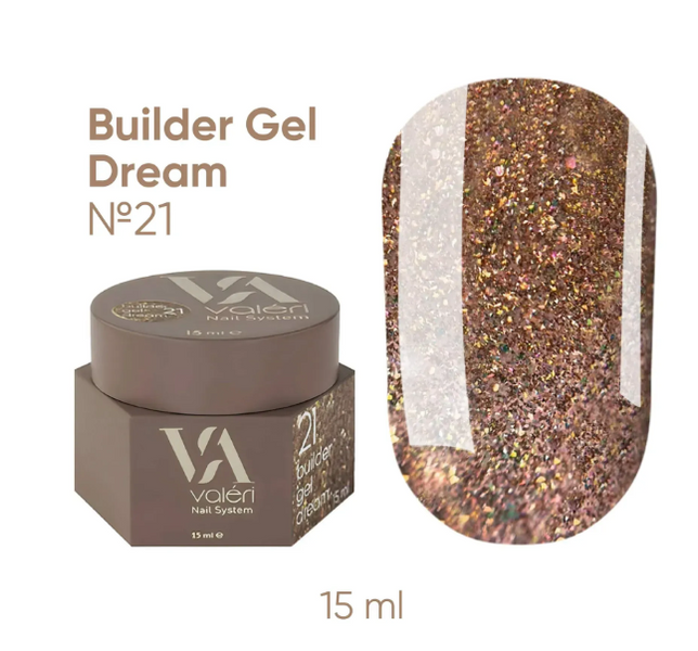 Білдер гель Valeri Dream Builder Gel #21, 15 мл 5611 фото