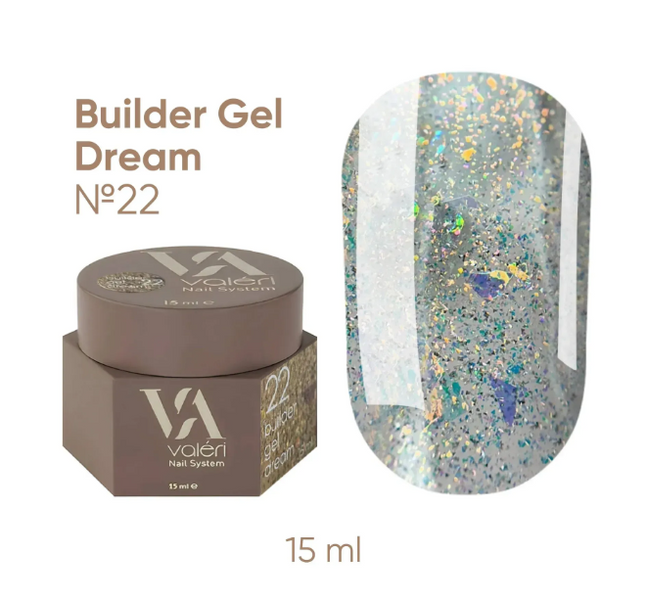 Білдер гель Valeri Dream Builder Gel #22, 15 мл 5612 фото