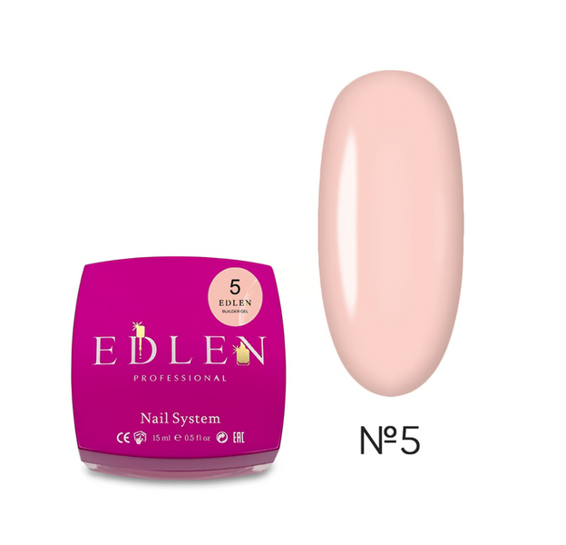 Гель для наращивания Edlen Builder Gel #5, 15 мл 4828 фото