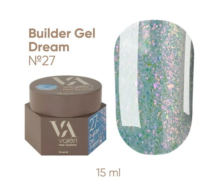 Білдер гель Valeri Dream Builder Gel #27, 15 мл 5617 фото