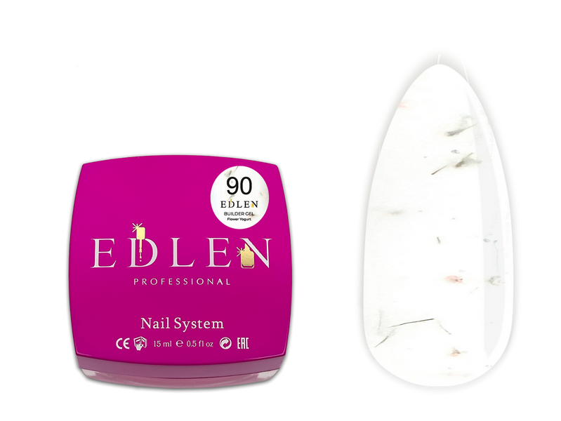 Гель з сухоцвітами Edlen Flower Yogurt #90, 15 мл 5663 фото