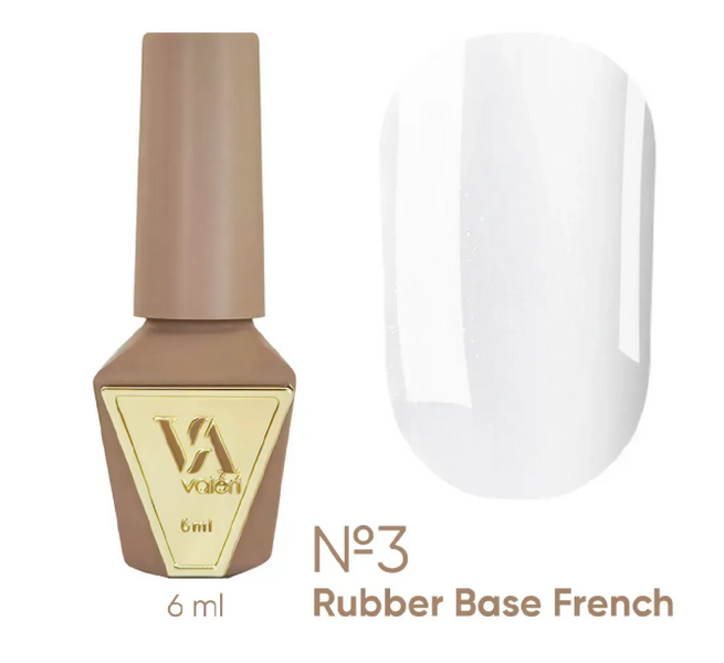 Камуфлююча база Valeri Rubber Base French #03 з шимером, 6 мл 5618 фото