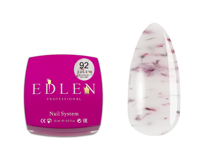 Гель з сухоцвітами Edlen Flower Yogurt #92, 15 мл 5665 фото