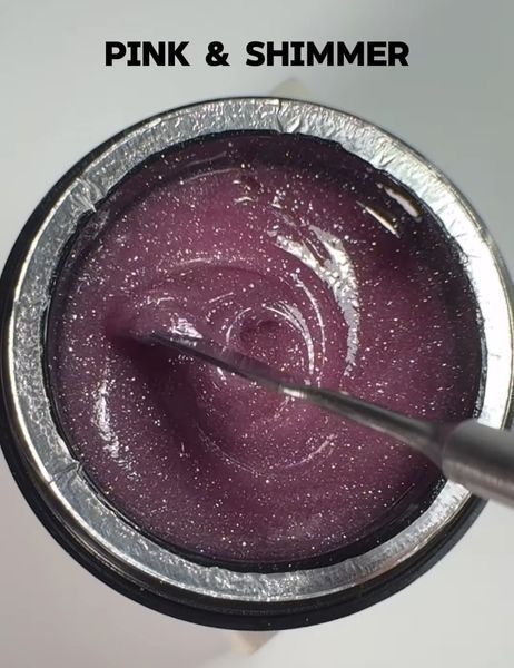 Гель D.I.S Nails Hard Pink & Shimmer, 28 г 3294 фото