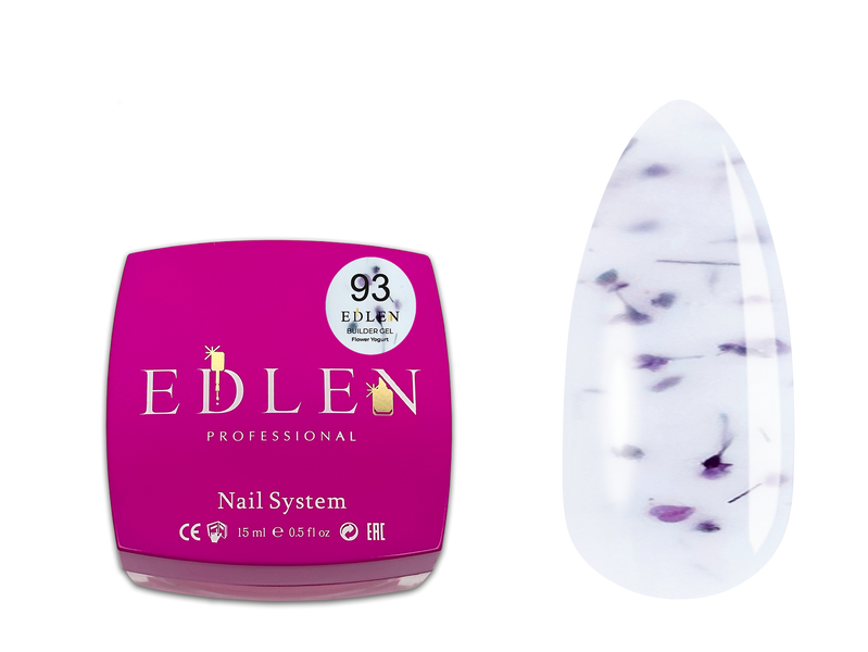 Гель з сухоцвітами Edlen Flower Yogurt #93, 15 мл 5666 фото