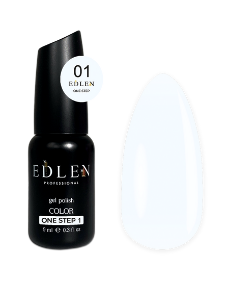 Однофазний гель лак Edlen One Step #01, 9 мл 5668 фото