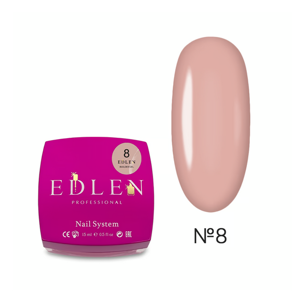 Гель для наращивания Edlen Builder Gel #8, 15 мл 4834 фото