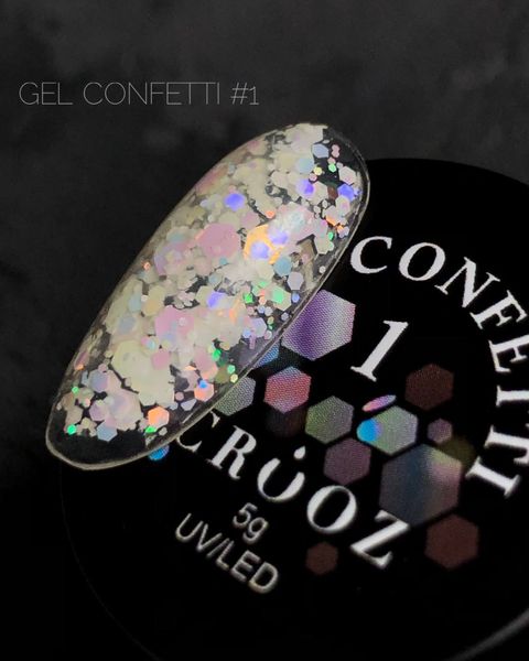 Декоративний гель Crooz Confetti Gel #1, 5 мл 791 фото