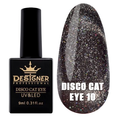 Світловідбивний гель лак Designer Professional Disco Cat Eye #10, 9 мл 1537 фото