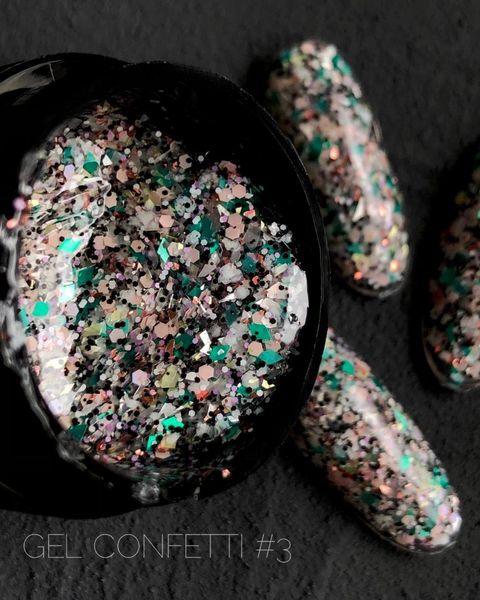 Декоративний гель Crooz Confetti Gel #3, 5 мл 793 фото