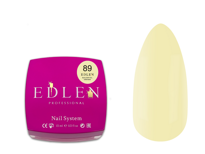 Билдер гель Edlen Builder Gel Little Bows #89, 15 мл 5335 фото